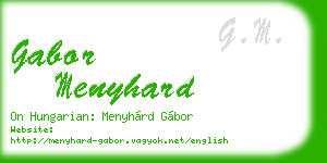 gabor menyhard business card